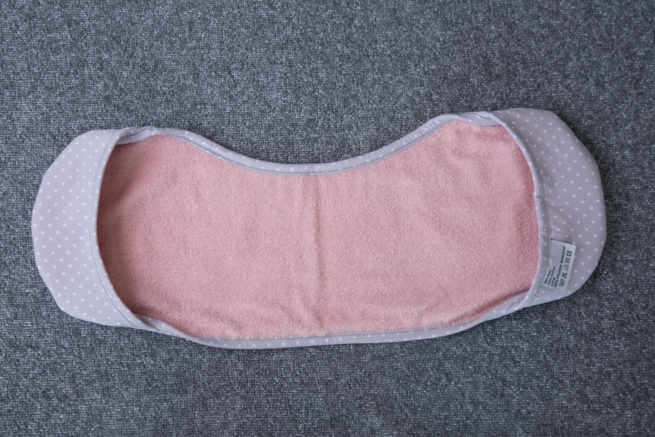 Grey and blush pink Burp Towel