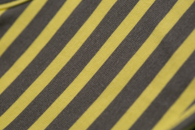 Yellow and grey stripes littleboo newborn bib