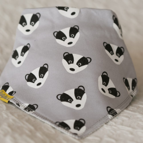 Broc the badger dribbleboo bandana bib