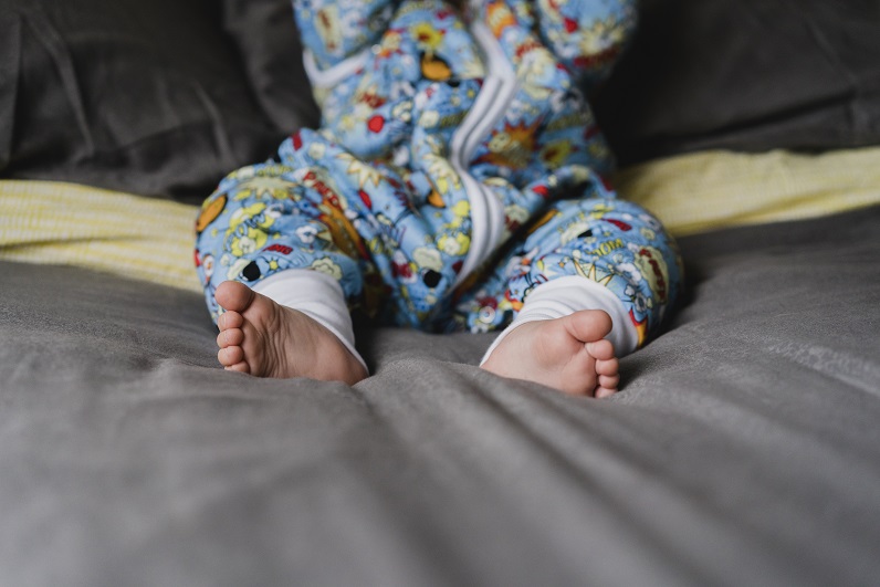 DSC01343 Superhero organic cotton SnuggleBoo sleepsuit (2.5 tog)