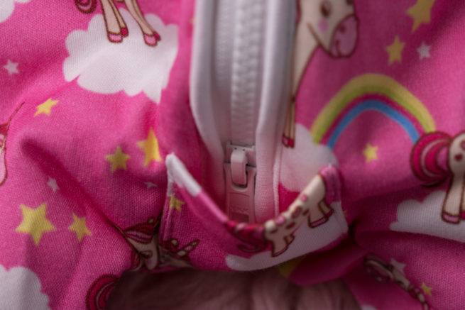 SnuggleBoo sleepsuit pink unicorns