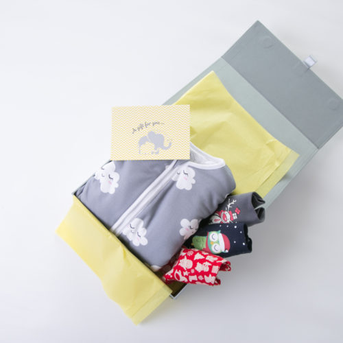 Christmas gift box with sleeping bag