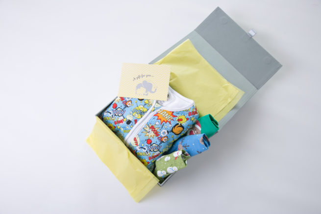 Christmas gift box with sleeping bag