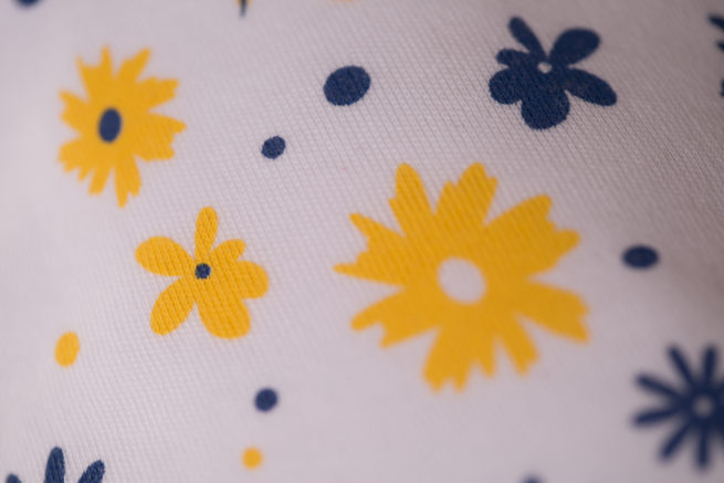 Spring flowers organic cotton bandana bib
