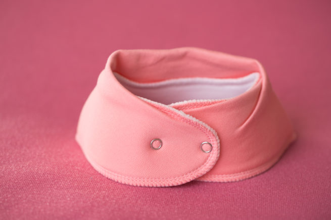 Just coral organic cotton bandana bib