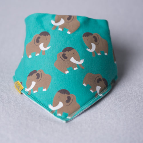 Marty Mammoth organic cotton bandana bib