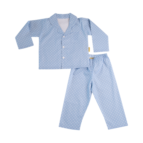 Blue organic cotton pyjamas