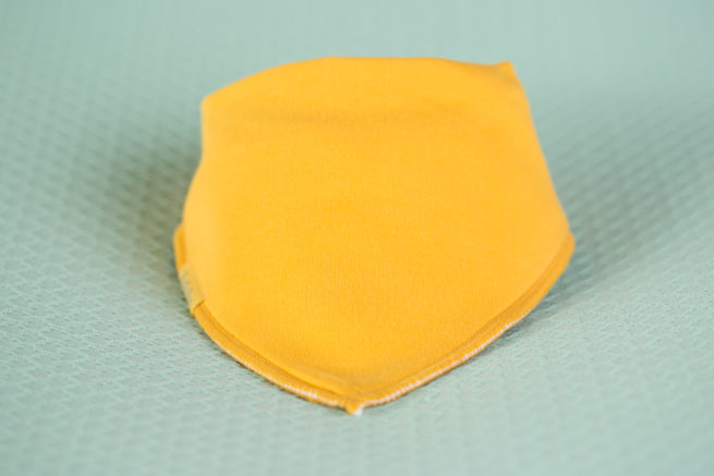 Mustard organic cotton bandana bib