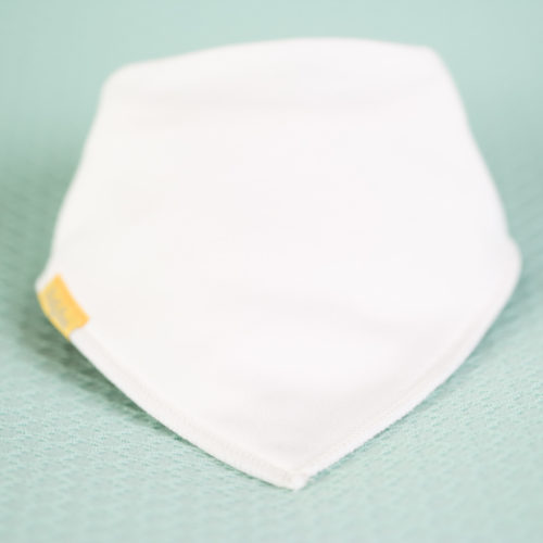 White organic cotton bandana bib