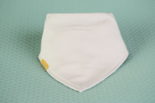 Cream organic cotton bandana bib