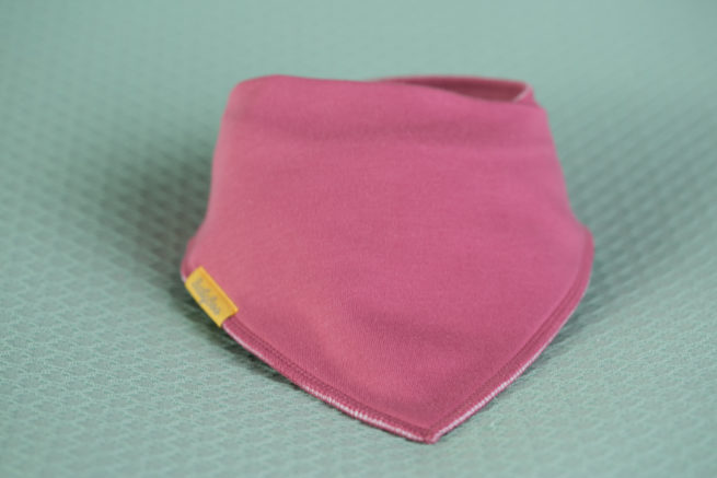 Rose pink organic cotton bandana bib