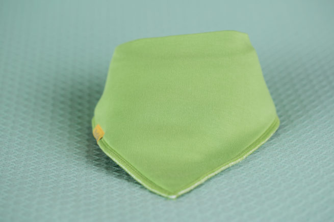 Lime Green organic cotton bandana bib