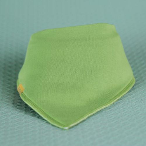 Lime Green organic cotton bandana bib
