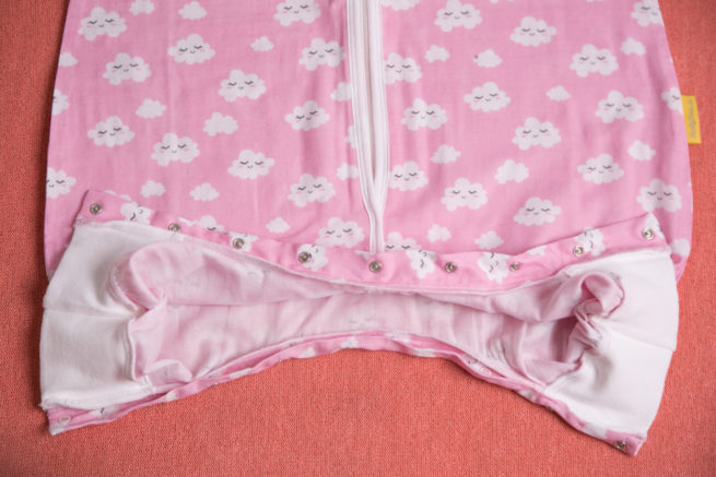 Pink clouds organic cotton snuggleboo sleepsuit