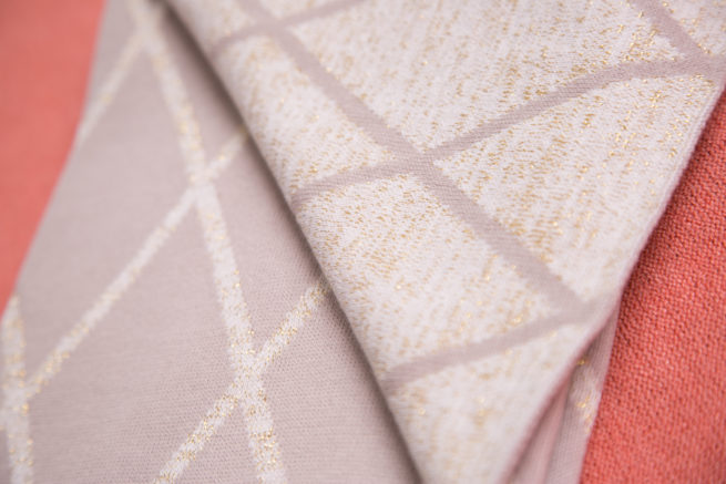 Gold Geometric organic cotton blanket