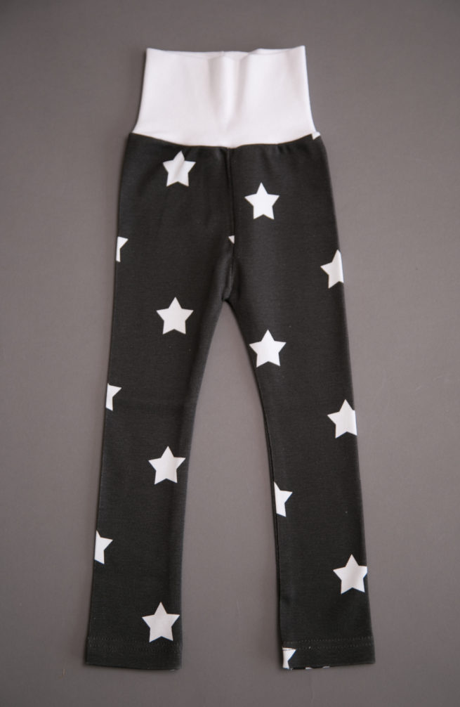 Charcoal stars organic cotton leggings