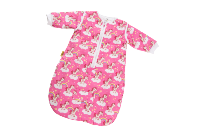 Pink unicorns organic cotton SnuggleBoo sleeping bag