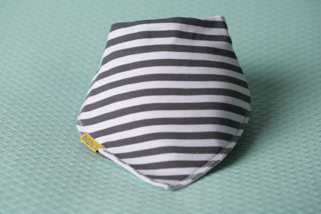 Grey stripes bandana bib