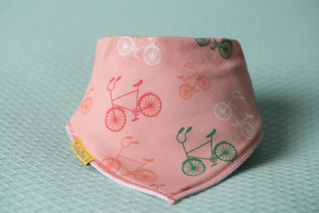 Peach bicycles bandana bib