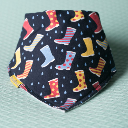 We love wellies organic cotton DribbleBoo bandana bib