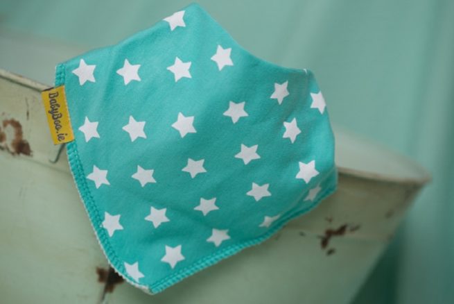 Sea green stars dribbleboo bandana bib