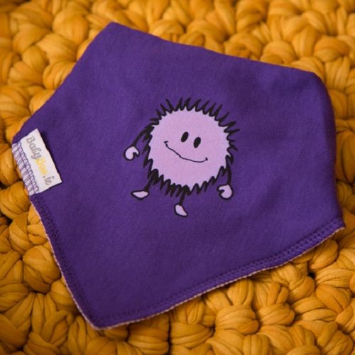 Purple monster dribbleboo bandana bib