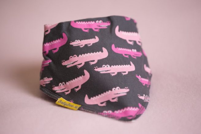 Pink alligators dribbleboo bandana bib