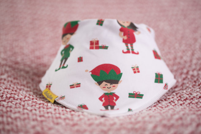 Jasper the elf organic cotton DribbleBoo bandana bib