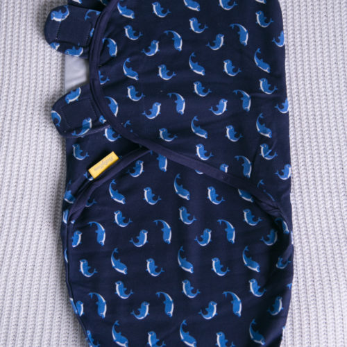 Dolphins organic cotton SwaddleBoo