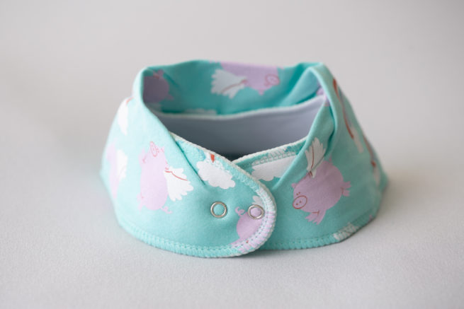 Flying pigs organic cotton DribbleBoo bandana bib - Image 3