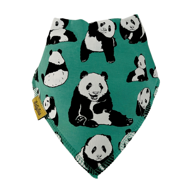 Fauna Kids panda organic cotton DribbleBoo bandana bib