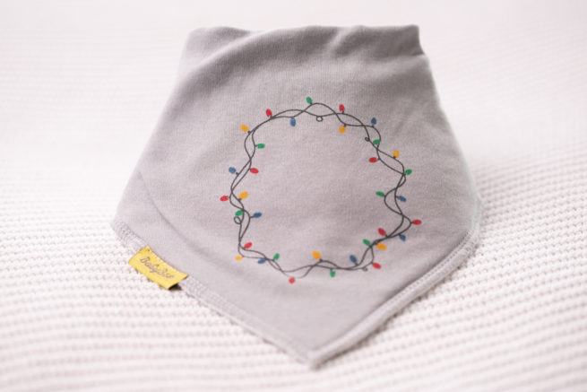 Fairy lights organic cotton  DribbleBoo bandana bib