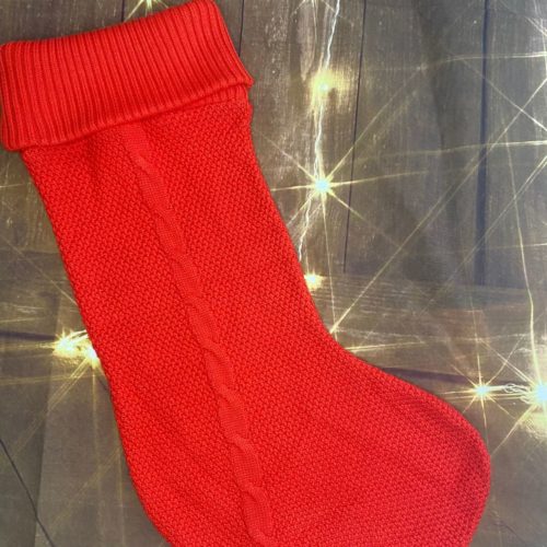 Limited Edition Red Cableknit Christmas Stocking