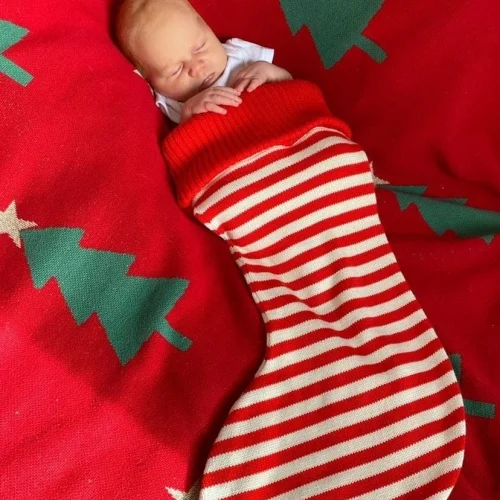 Limited Edition Stripes (with red top) Christmas Stocking
