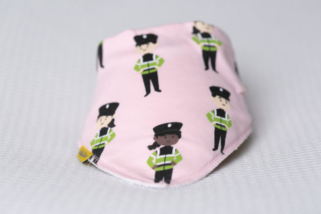 Baby pink future Garda organic cotton DribbleBoo bandana bib