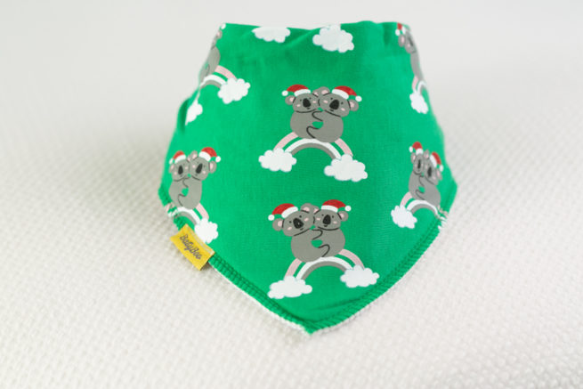 Christmas Koalas organic cotton DribbleBoo bandana bib