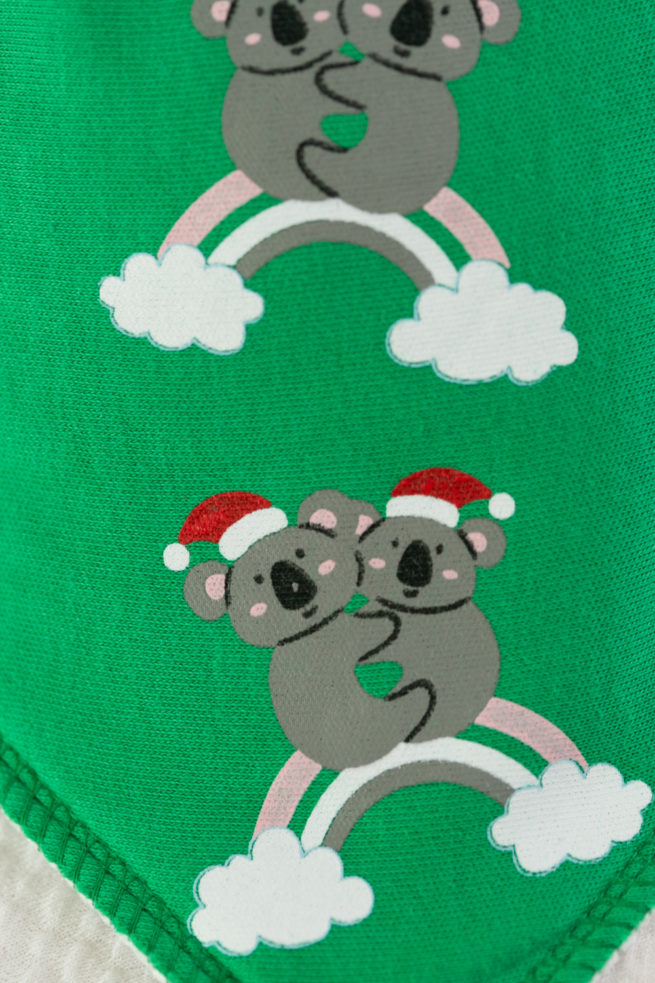 Christmas Koalas organic cotton DribbleBoo bandana bib - Image 4