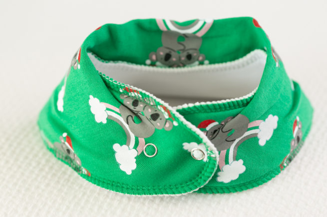 Christmas Koalas organic cotton DribbleBoo bandana bib - Image 3