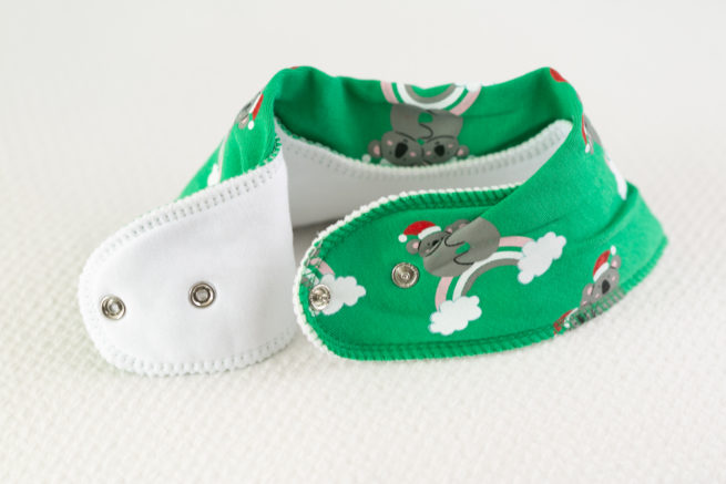 Christmas Koalas organic cotton DribbleBoo bandana bib - Image 2