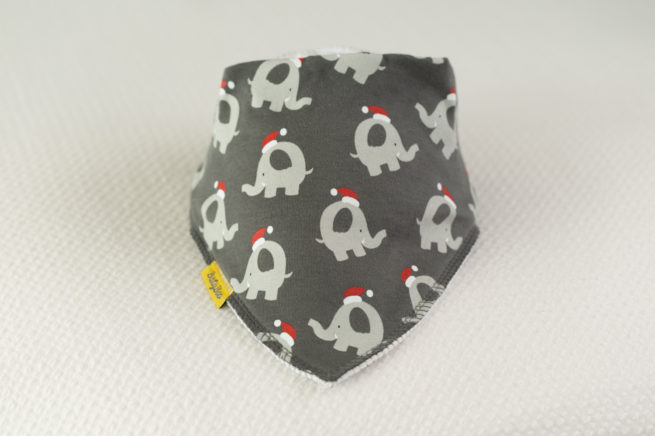 Christmas Ellie organic cotton DribbleBoo bandana bib