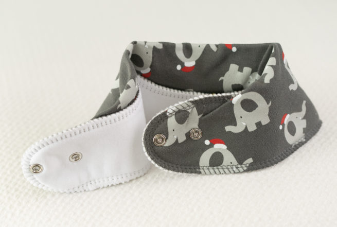 Christmas Ellie organic cotton DribbleBoo bandana bib - Image 2