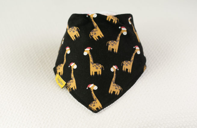 Christmas Gerry Giraffe organic cotton DribbleBoo bandana bib