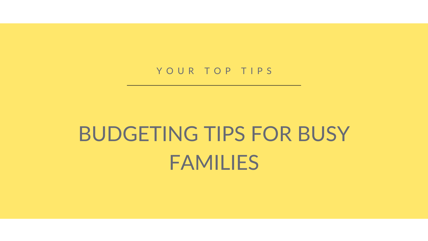 budgeting tips