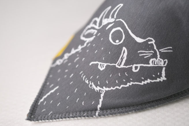 All was quiet in the deep dark wood Organic cotton DribbleBoo bandana bib - Image 3