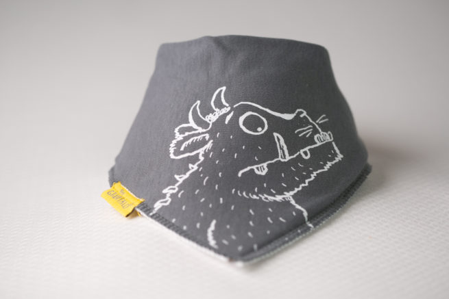 All was quiet in the deep dark wood Organic cotton DribbleBoo bandana bib