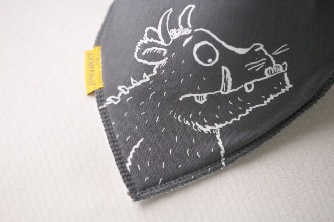 All was quiet in the deep dark wood Organic cotton DribbleBoo bandana bib - Image 2