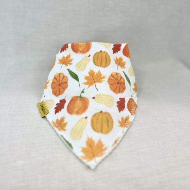 Autumn vibes organic cotton DribbleBoo bandana bib