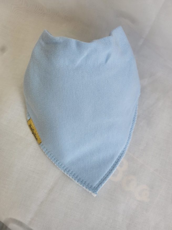 Just Baby blue organic cotton DribbleBoo bandana bib