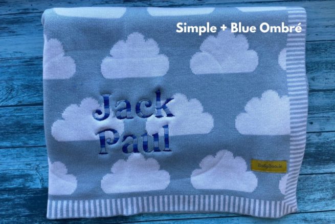 Organic cotton blue clouds BlankieBoo - Image 10