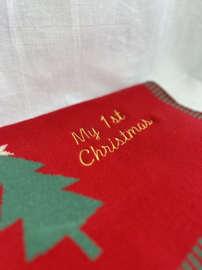 Christmas Trees organic cotton BlankieBoo - Image 3